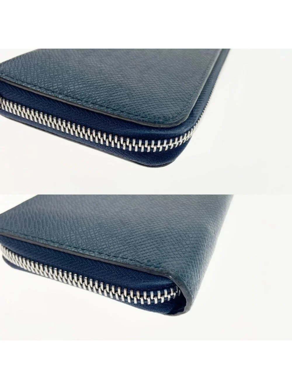 Louis Vuitton Taiga Zippy Wallet Vertical Zip Around Navy
